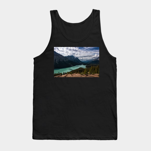 (Nearly) Clear Skies at Peyto Lake Tank Top by krepsher